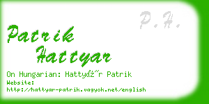 patrik hattyar business card